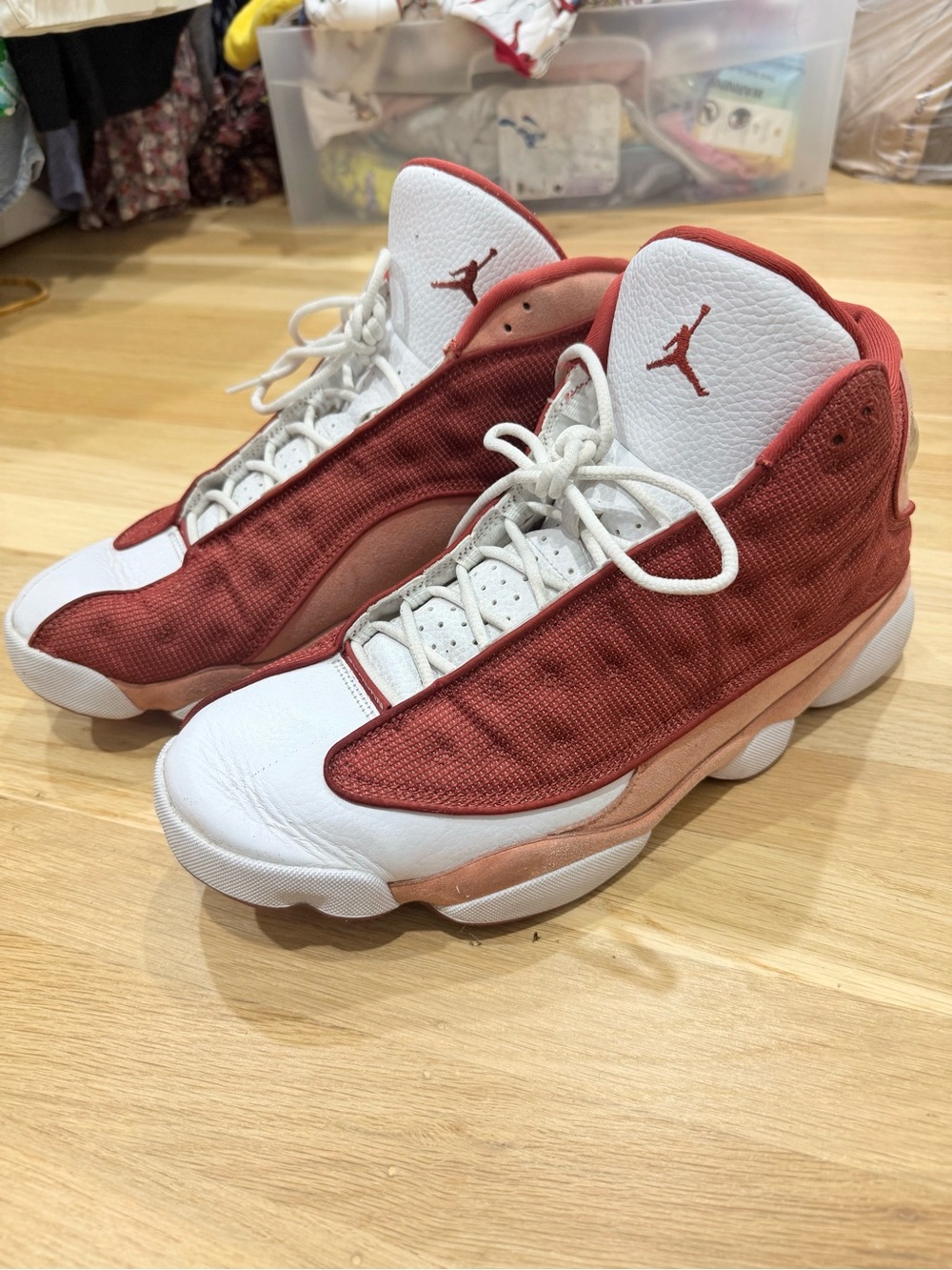 Nike Air Jordan Retro Dune Red Sneakers Size 13